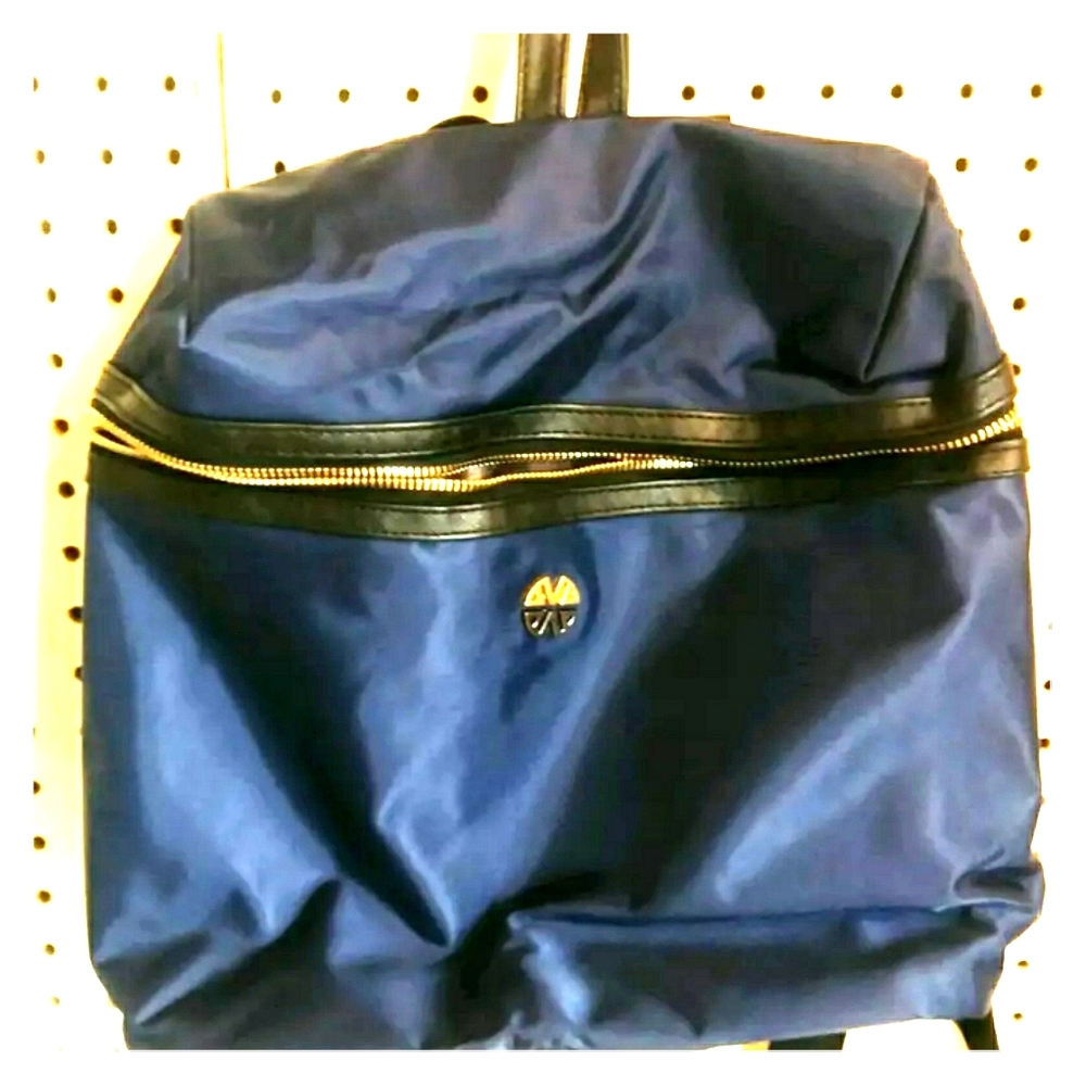 Navy Blue Backpack Diaper Bag Purse Medium Size Ad